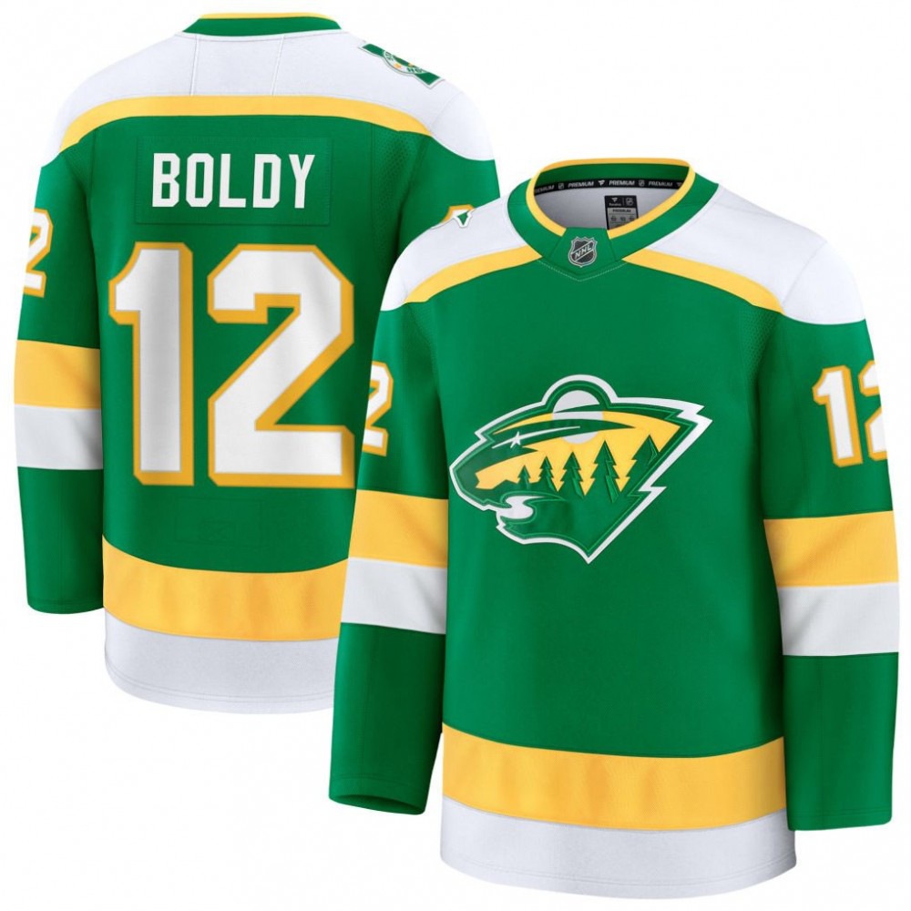 Matt Boldy Minnesota Wild Alternate Premium Jersey - Green-Pro Kit Vault | Brand New 26/27 Sports Jerseys